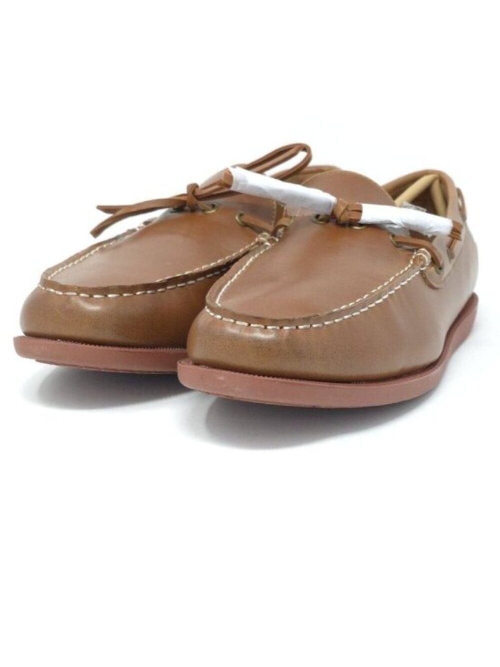 New Club Room Sean Cognac Leather Boat Shoes Slip-On Men’s 9M
